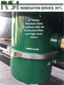 2nd Water Knockout Tank (1 Gallon) with Air Particulate Filter & High Level Alarm